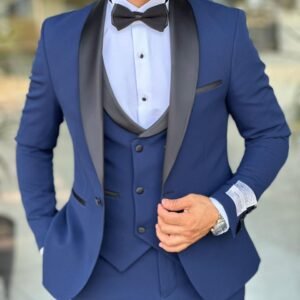 Premium Slim-Fit 3-Piece Shawl Lapel Tuxedo Suit - Formal Wedding & Gala Collection