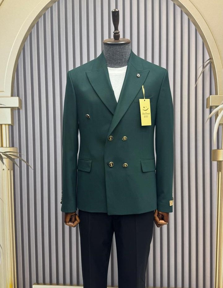 Men’s Premium Double-Breasted Slim Fit Formal Blazer